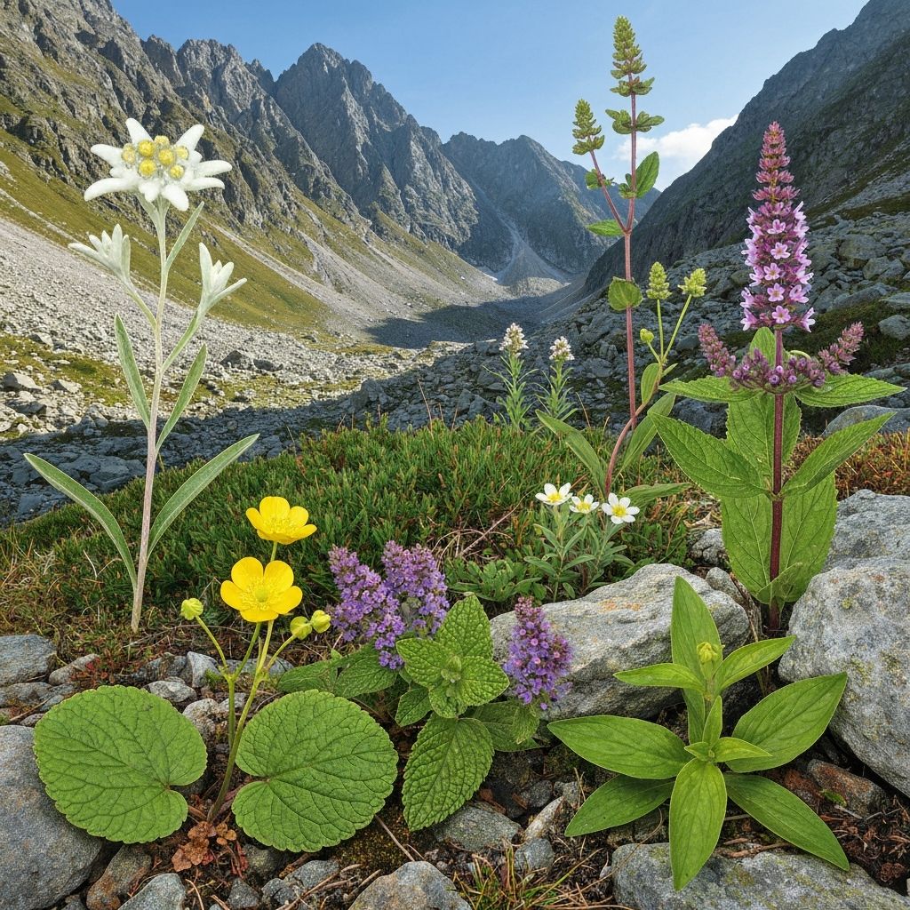 Verschiedene Bergkräuter